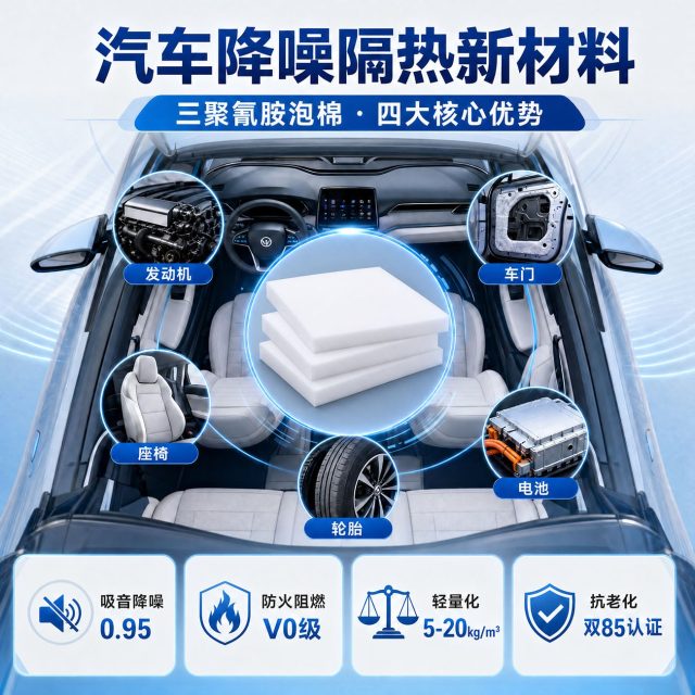 声学性能与安全防护并举：三聚氰胺泡棉在新能源汽车及传统燃油车中的系统化应用解析
